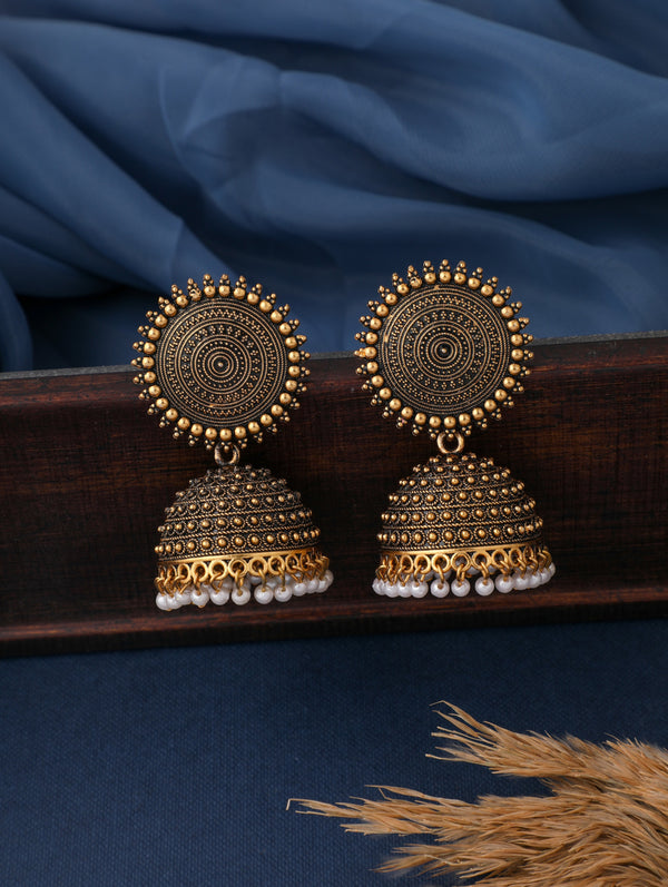 Vita Bella  Gold Plated Jumkha Earrings
